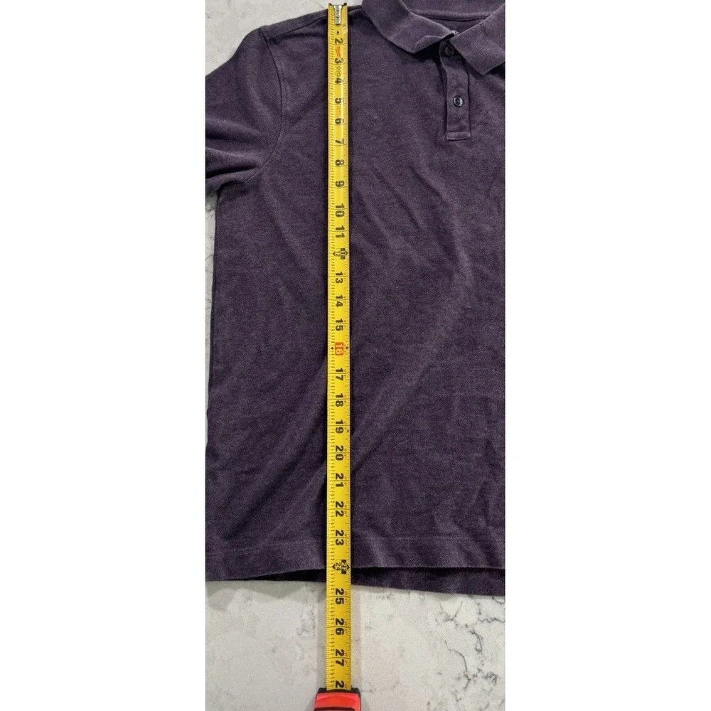 Banana Republic Polo Shirt Mens Large Purple Pique Cotton Slim Fit Preppy Casual